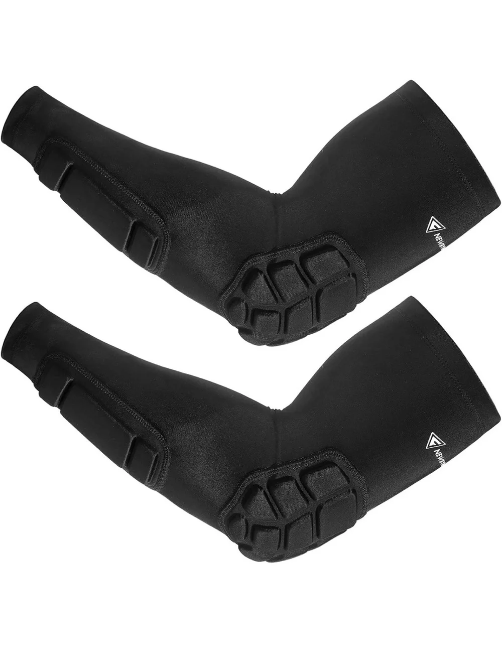 Newbyinn Black Padded Arm and Elbow Sleeves unisex for Volleyball Basketball